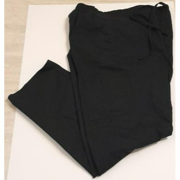 🍒 ScrubStar Black Tie Front Scrub Pant L - Picture 3 of 6
